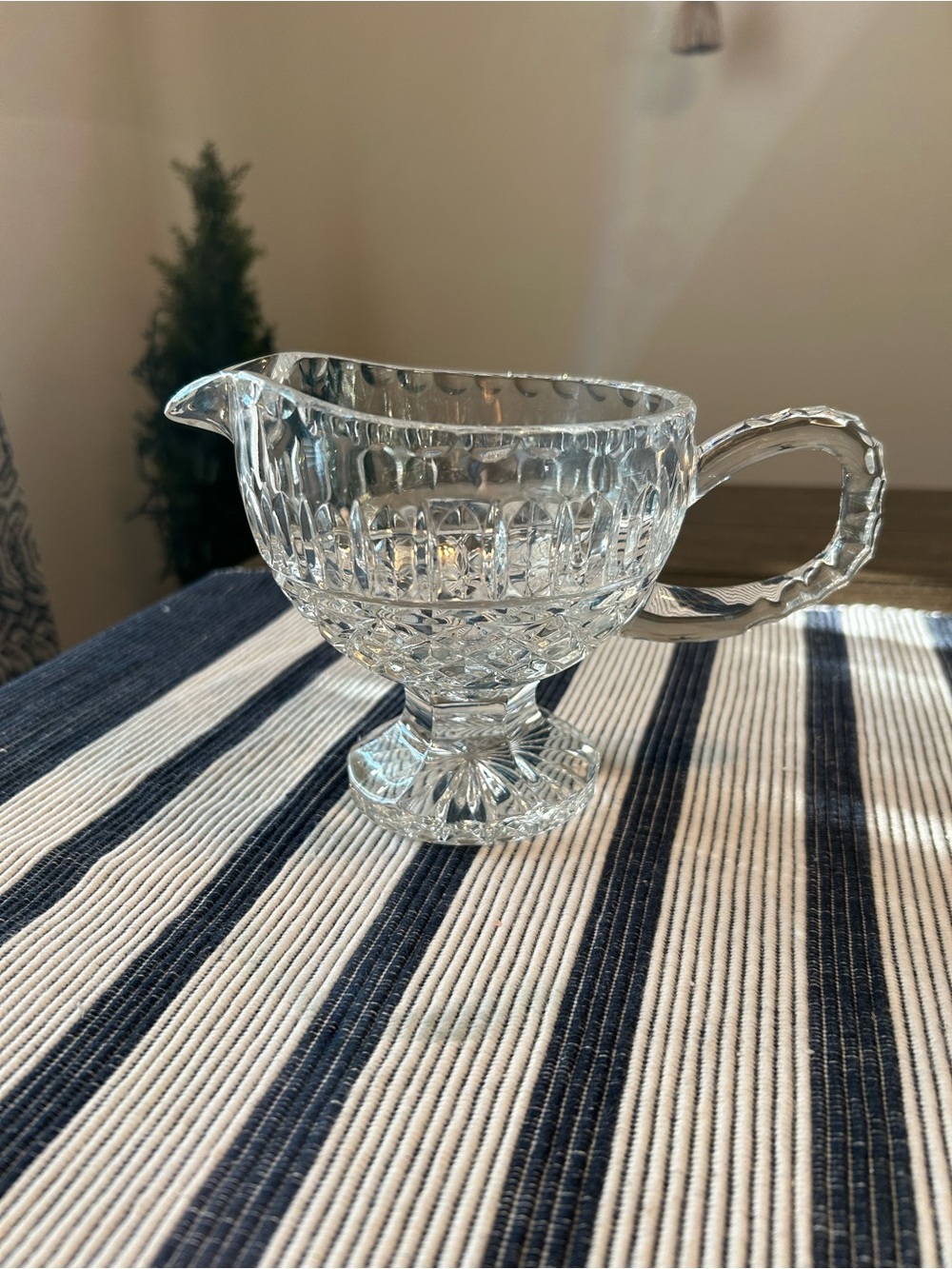 Vintage Versailles Crystal Gravy Sauce Boat